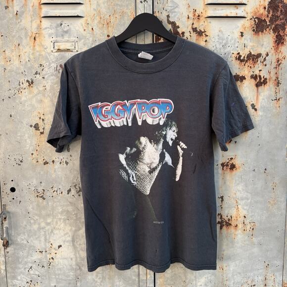 Vintage 2000s Iggy Pop Raw Power Punk The Stooges Black Band T Shirt Small - Picture 1 of 12